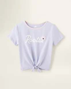 Girls Floral Tie T-Shirt