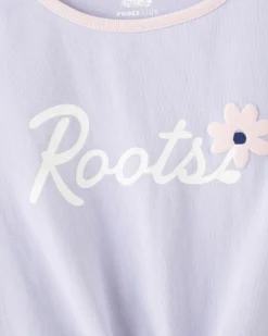 Girls Floral Tie T-Shirt -Apinxe Style 29020577 552 c