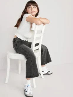 Old Navy High-Waisted Baggy Wide-Leg Jeans For Girls -Apinxe Style cn53439127