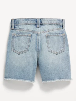 Old Navy Slouchy Straight Ripped Jean Cut-Off Midi Shorts For Toddler Girls -Apinxe Style cn53453895