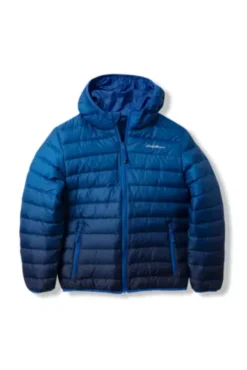 Eddie Bauer Boys' CirrusLite Reversible Down Hooded Jacket- Ombre