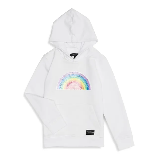 Girl's Rainbow Reversible Sequin Popover Hoodie 1 Girl's Rainbow Reversible Sequin Popover Hoodie