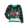 Little Boy's Car Santa Christmas Intarsia Sweater