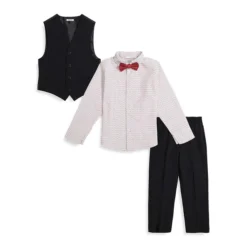 Calvin Klein Little Boy's 4-Piece Stretch Performance Vest Set