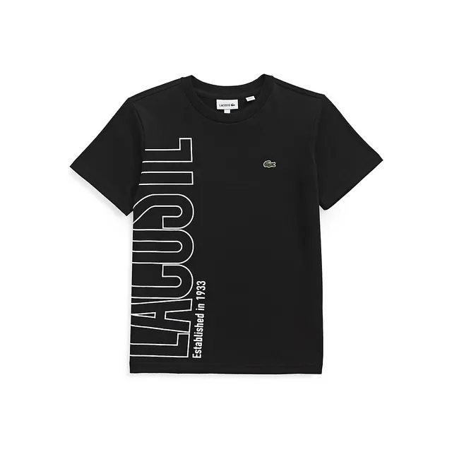 Lacoste Little Kid's Oversized Logo Cotton T-Shirt 1 Lacoste Little Kid's Oversized Logo Cotton T-Shirt