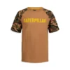 CATerpillar Boy's Camo Full Logo T-Shirt