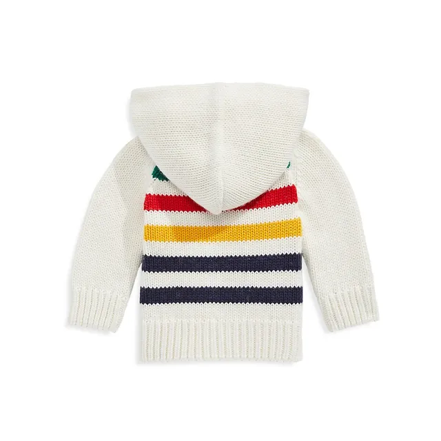 Baby's Multistripe Bear Hooded Sweater 2 Baby's Multistripe Bear Hooded Sweater - Image 2