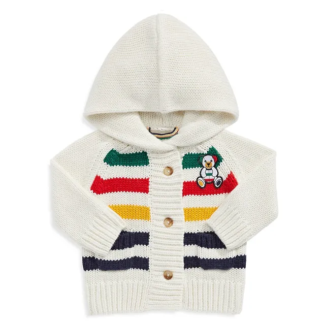 Baby's Multistripe Bear Hooded Sweater 6 Baby's Multistripe Bear Hooded Sweater - Image 6