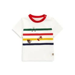 Baby Organic Cotton Multistripe Graphic T-Shirt