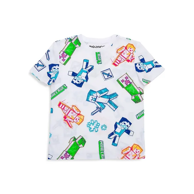 Boy's Minecraft Doodle Graphic T-Shirt 1 Boy's Minecraft Doodle Graphic T-Shirt