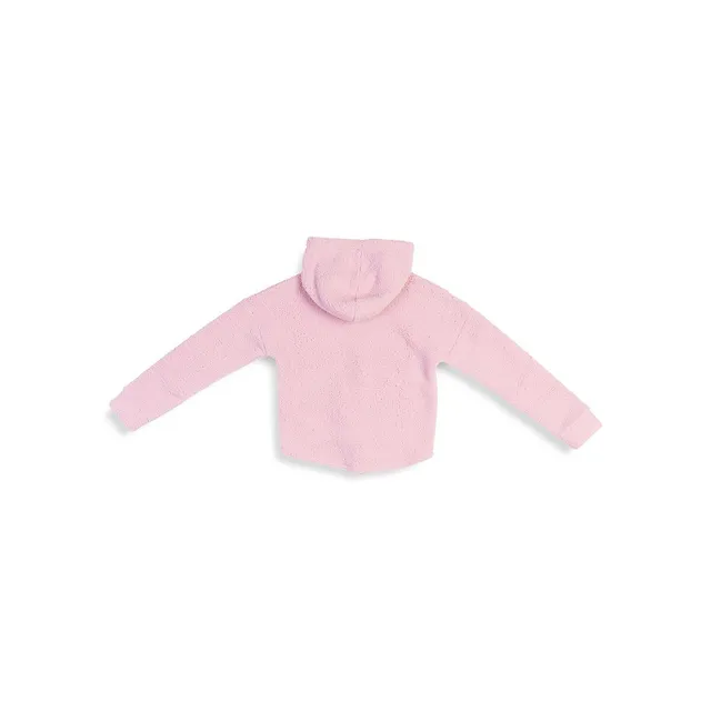 Girl's Boucle-Knit Tie-Front Hoodie 2 Girl's Boucle-Knit Tie-Front Hoodie - Image 2