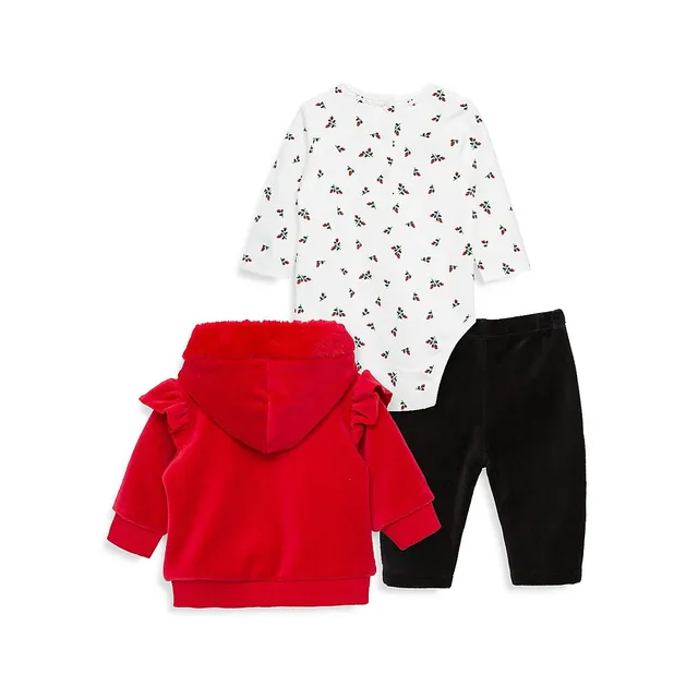 Baby's Rosebud Floral 3-Piece Jacket Set 2 Baby's Rosebud Floral 3-Piece Jacket Set - Image 2