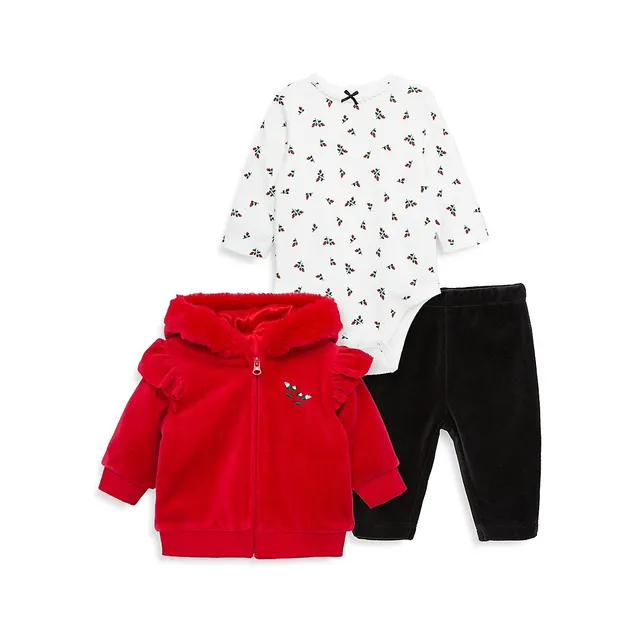 Baby's Rosebud Floral 3-Piece Jacket Set 1 Baby's Rosebud Floral 3-Piece Jacket Set