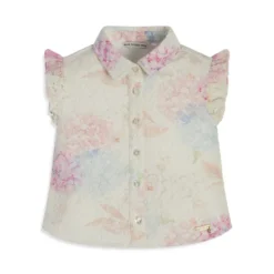 Guess Little Girl's Flutter-Sleeve Shirt