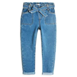 Little Girl's Paper Bag Waist Mom Jeans