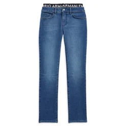 Emporio Armani Little Boy's Slim-Fit Logo-Waist Jeans