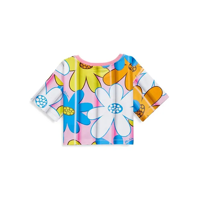 MOSCHINO Little Girl's Maxi Flower-Print T-Shirt 2 MOSCHINO Little Girl's Maxi Flower-Print T-Shirt - Image 2