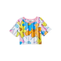 MOSCHINO Little Girl's Maxi Flower-Print T-Shirt