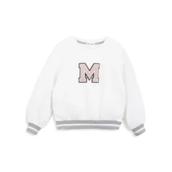 Little Girl's Kicking It Old School Varsity Sweatshirt
