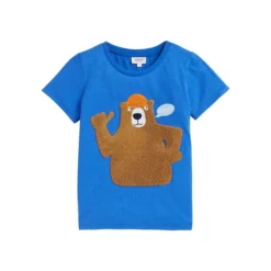Little Boy's Bear Appliqué T-Shirt