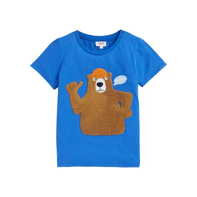 Little Boy's Bear Appliqué T-Shirt 1 Little Boy's Bear Appliqué T-Shirt