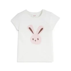 Little Girl's Bunny Appliqué T-Shirt