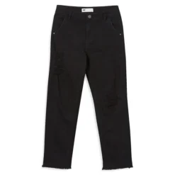 COTTON ON Little Boy's Raw-Edge Super-Straight-Fit Jeans