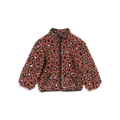 COTTON ON Little Girl's & Halle Leopard-Print Teddy Jacket