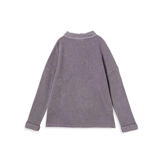 COTTON ON Girl's Tessa Waffle-Knit Shirt 2 COTTON ON Girl's Tessa Waffle-Knit Shirt - Image 2