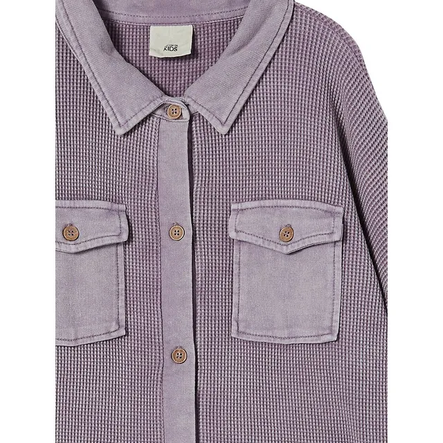 COTTON ON Girl's Tessa Waffle-Knit Shirt 3 COTTON ON Girl's Tessa Waffle-Knit Shirt - Image 3