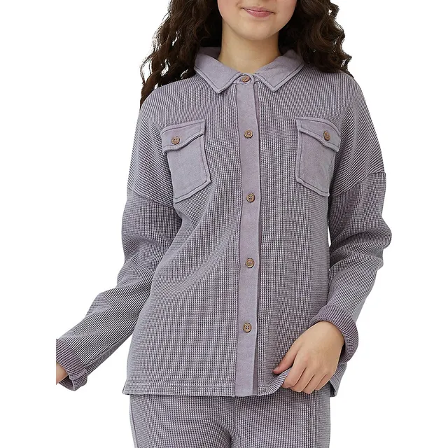 COTTON ON Girl's Tessa Waffle-Knit Shirt 4 COTTON ON Girl's Tessa Waffle-Knit Shirt - Image 4