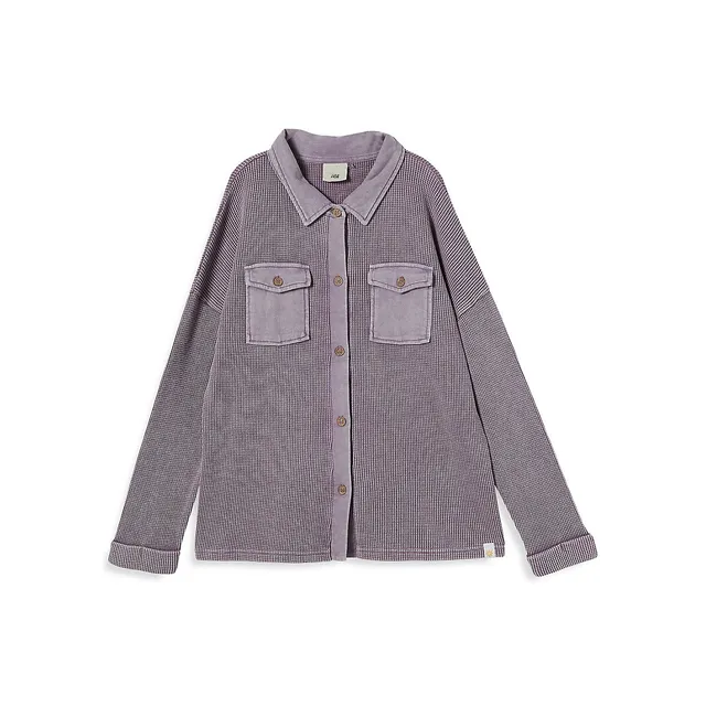 COTTON ON Girl's Tessa Waffle-Knit Shirt 1 COTTON ON Girl's Tessa Waffle-Knit Shirt