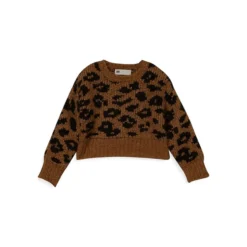 COTTON ON Little Girl's Georgie Leopard-Print Knit Sweater