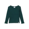 COTTON ON Girl's Jade Ribbed Lettuce-Trim Top