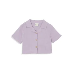 COTTON ON ​Little Girl's Gia Notched Collar Resort Shirt