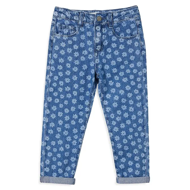 COTTON ON Girl's India Floral Mom Jeans 1 COTTON ON Girl's India Floral Mom Jeans
