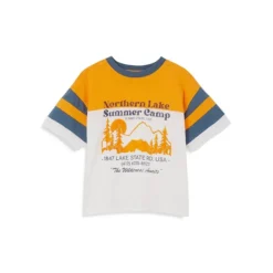 COTTON ON Little Boy's Stevie Spliced-Sleeve Graphic T-Shirt