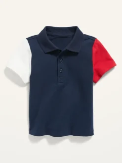 Old Navy Color-Blocked Short-Sleeve Pique Polo Shirt For Baby