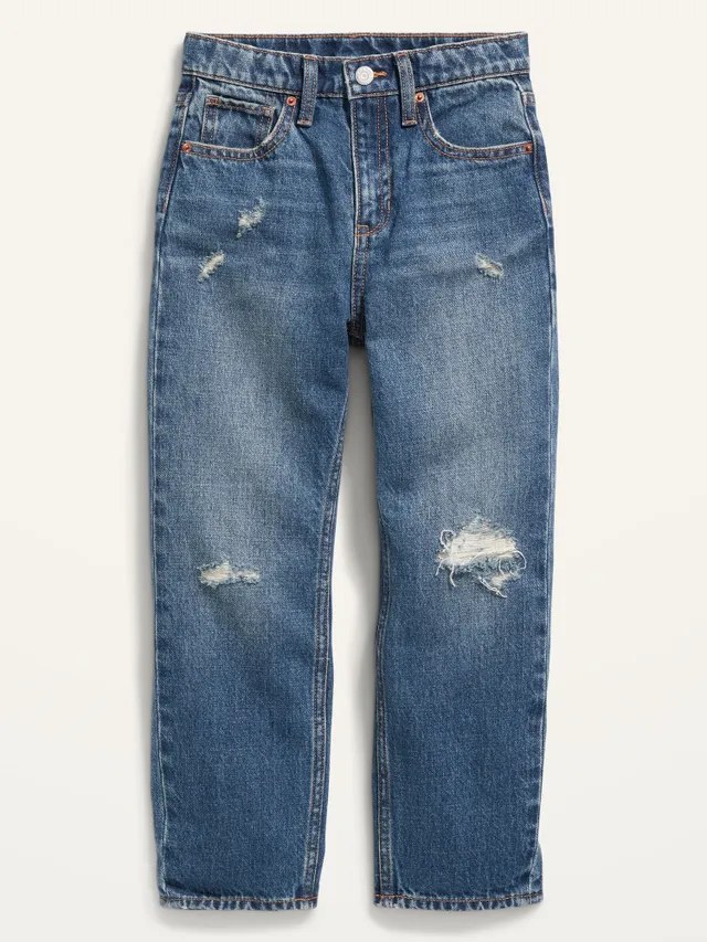 Old Navy High-Waisted Slouchy Straight Ripped Jeans For Girls 8 Old Navy High-Waisted Slouchy Straight Ripped Jeans For Girls - Image 8