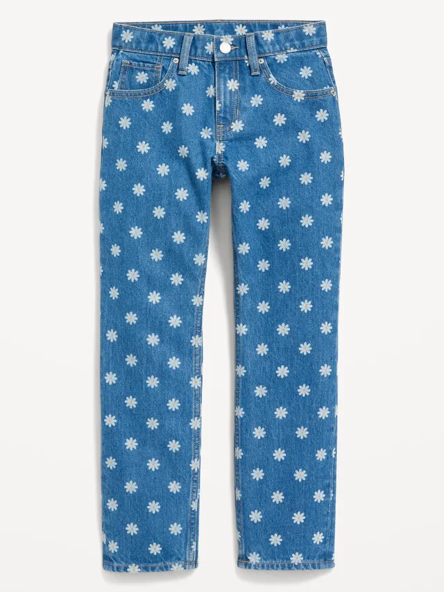 Old Navy High-Waisted Slouchy Straight Floral-Print Jeans For Girls 4 Old Navy High-Waisted Slouchy Straight Floral-Print Jeans For Girls - Image 4