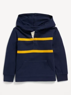 Old Navy Long-Sleeve Hooded Rugby Polo Shirt For Toddler Boys