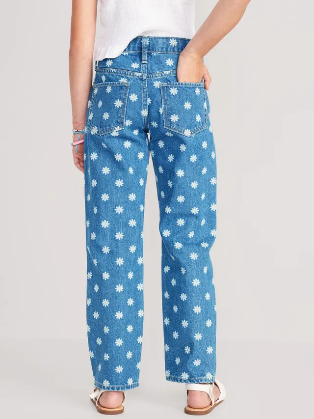 Old Navy High-Waisted Slouchy Straight Floral-Print Jeans For Girls 2 Old Navy High-Waisted Slouchy Straight Floral-Print Jeans For Girls - Image 2