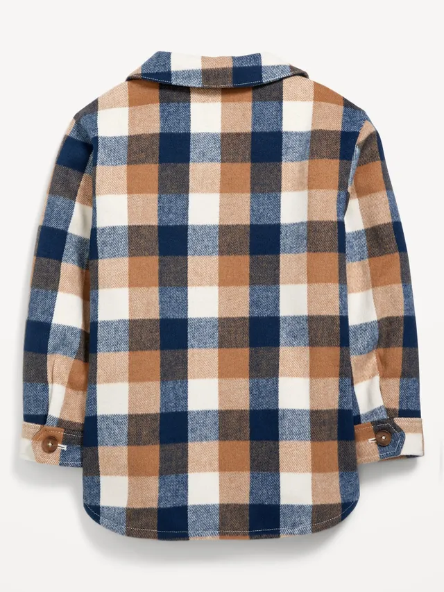 Old Navy Oversized Soft-Brushed Plaid Tunic Shacket For Girls 2 Old Navy Oversized Soft-Brushed Plaid Tunic Shacket For Girls - Image 2