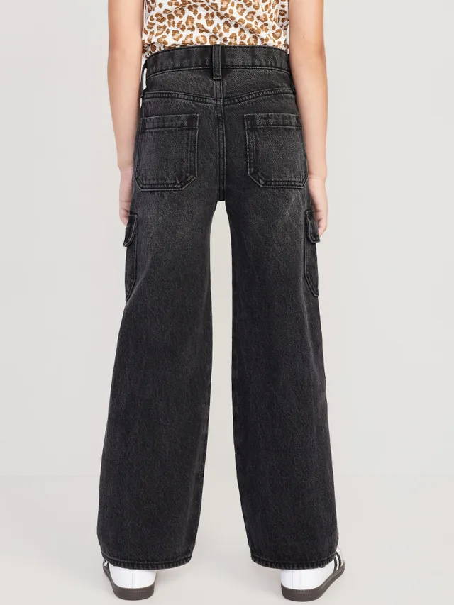 Old Navy High-Waisted Baggy Wide-Leg Cargo Jeans For Girls 7 Old Navy High-Waisted Baggy Wide-Leg Cargo Jeans For Girls - Image 7