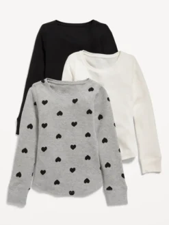 Old Navy Long-Sleeve Thermal-Knit T-Shirt 3-Pack For Girls
