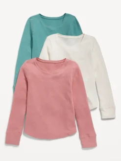 Old Navy Long-Sleeve Thermal-Knit T-Shirt 3-Pack For Girls -Apinxe Style https3A2F2Foldnavy.gapcanada.ca2Fwebcontent2F00532F6262F8822Fcn53626882.jpg 640x