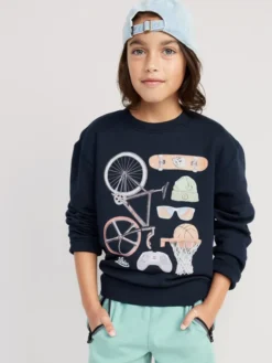 Old Navy Crew-Neck Graphic Sweatshirt For Boys