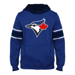 Youth Toronto Blue Jays Bulletin Logo Arm Stripe Hoodie